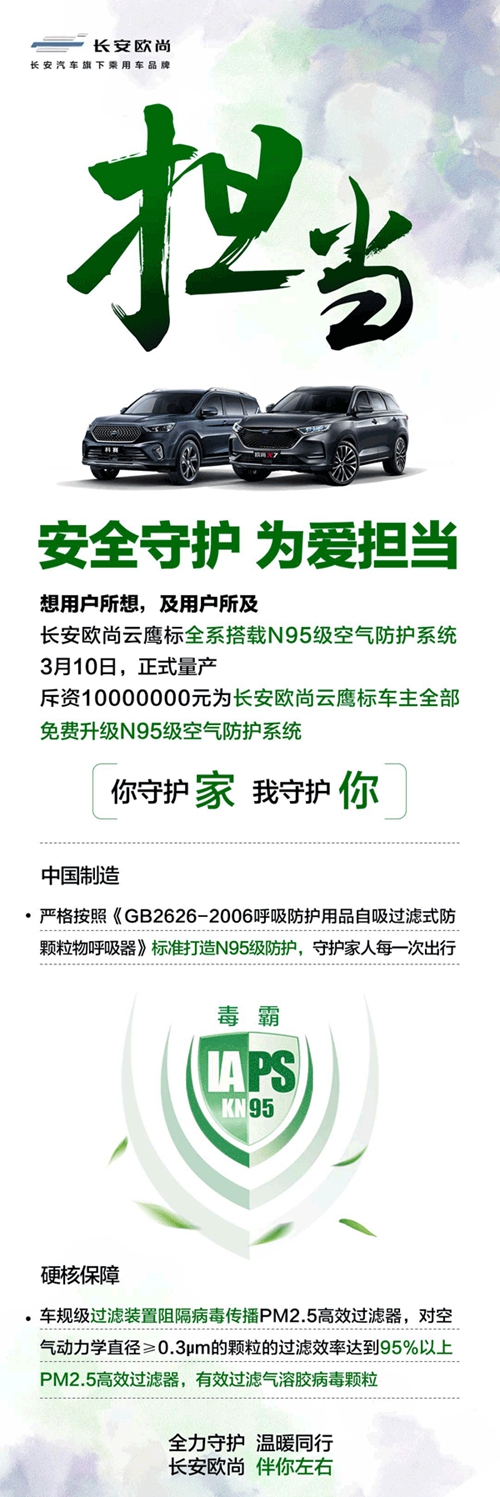 长安欧尚汽车助力全民战“疫” 携手共克时艰