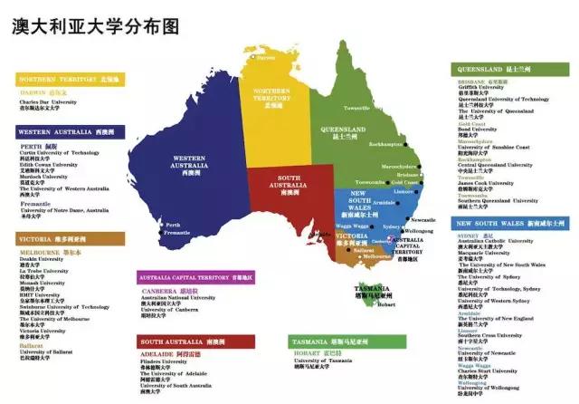 留学1张图带你了解澳洲大学地理位置,你最想去哪个城市读书呢_悉尼