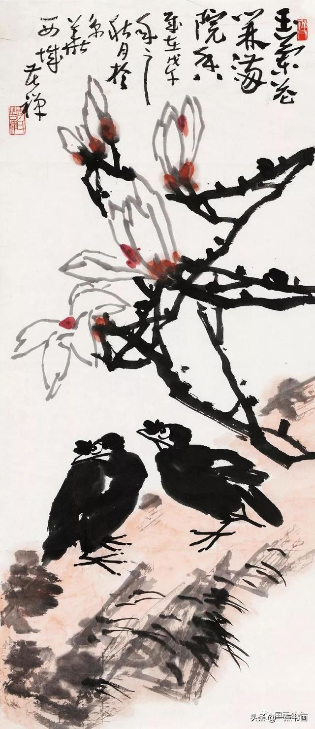 好花须向画里看古今名家画玉兰