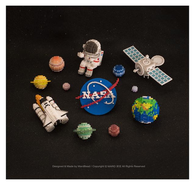 mard拼豆原创-太空宇航员