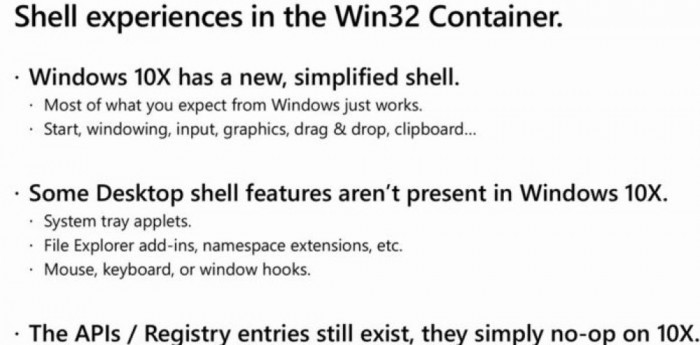 Win10X上运行传统Win32应用存在诸多限制