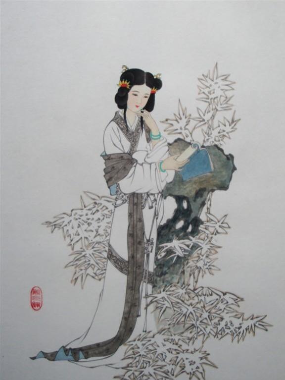 工笔画烛影摇红画美人芙蓉解语相思深