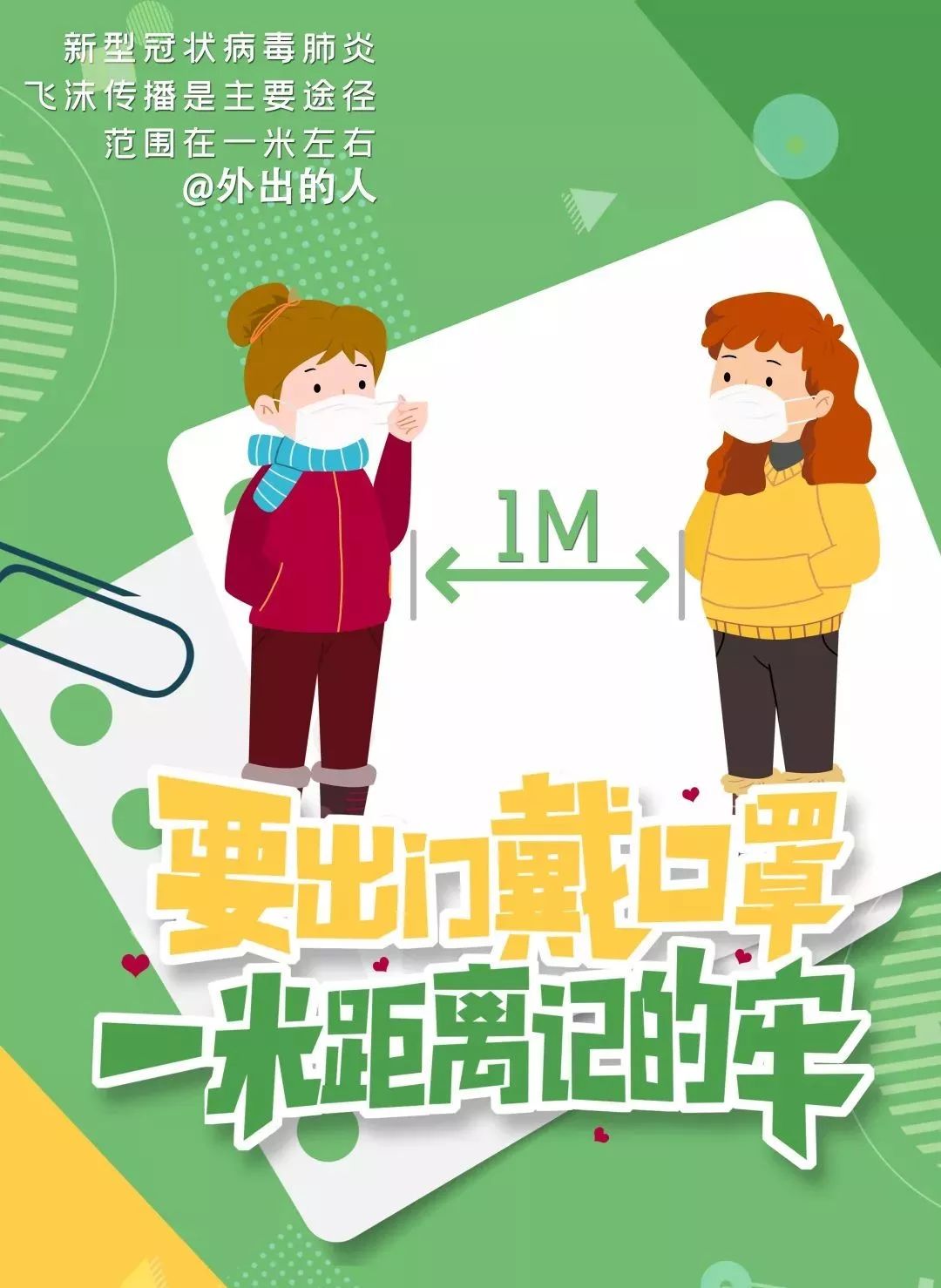 倡议修武县一米距离护卫健康倡议书