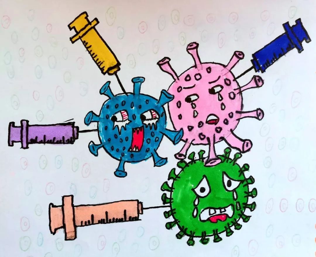 二年级消灭病毒的画画图片