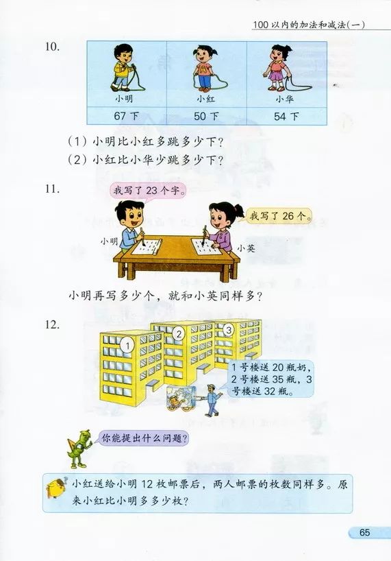 蘇教版小學數學一年級下冊電子教材