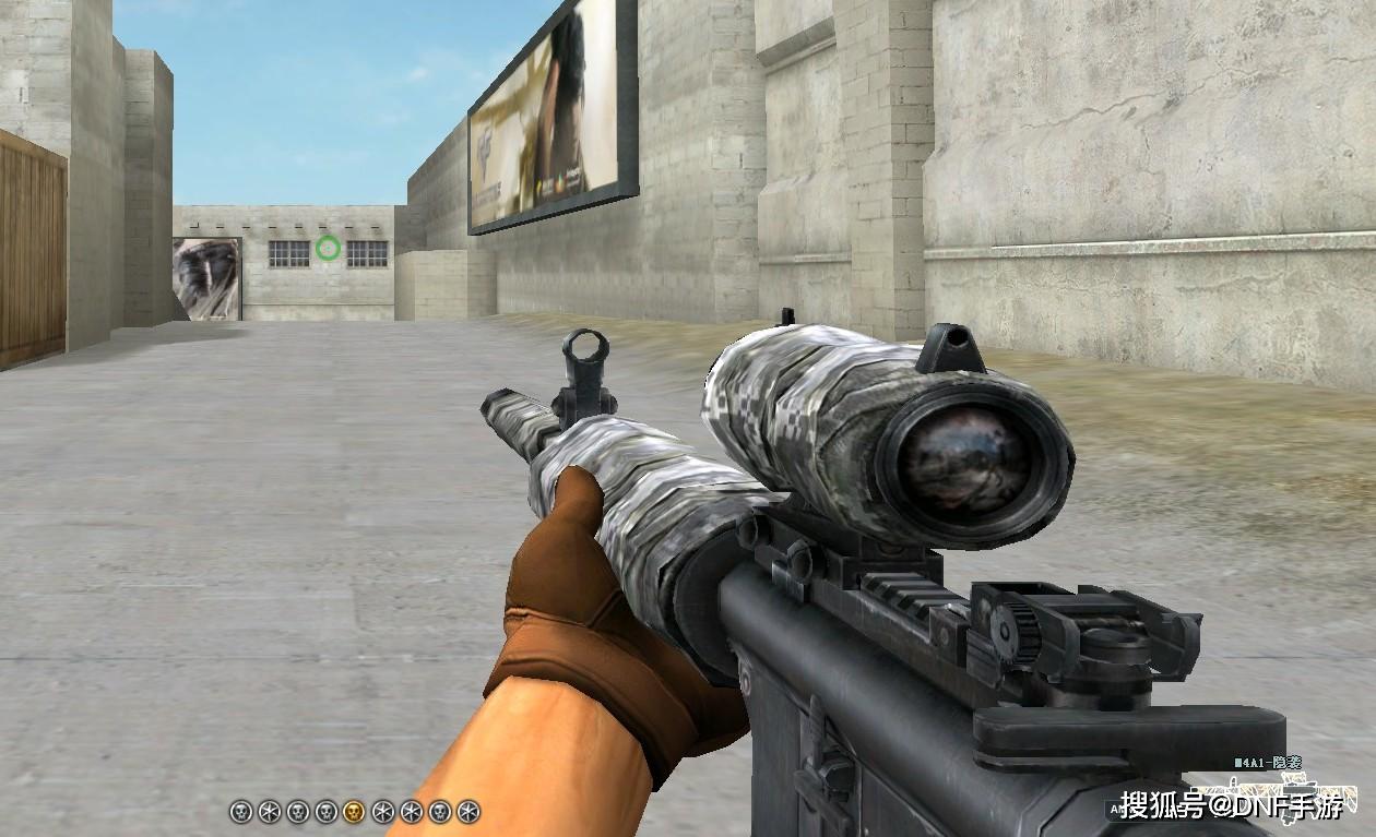 m4a1-隐袭,当年的m4神器之一,能和迷彩m4不分上下的一把神器.