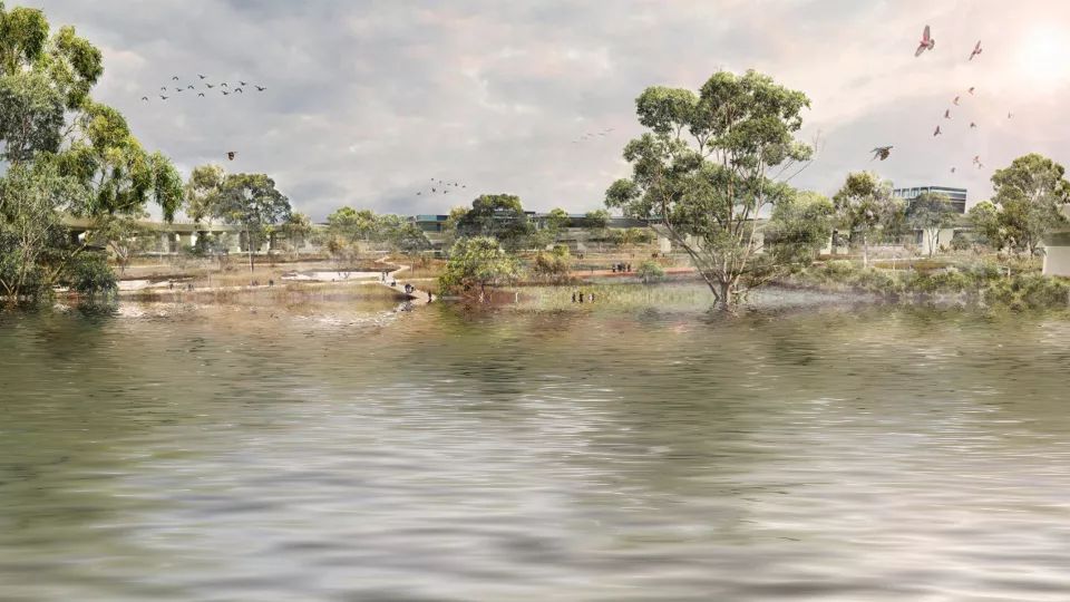 水平面只能是直线,如果不规整的话后期需要修一下~效果图有水景怎么办