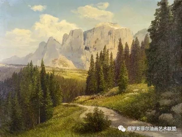 奥地利艺术家康拉德佩特里德斯风景油画作品欣赏