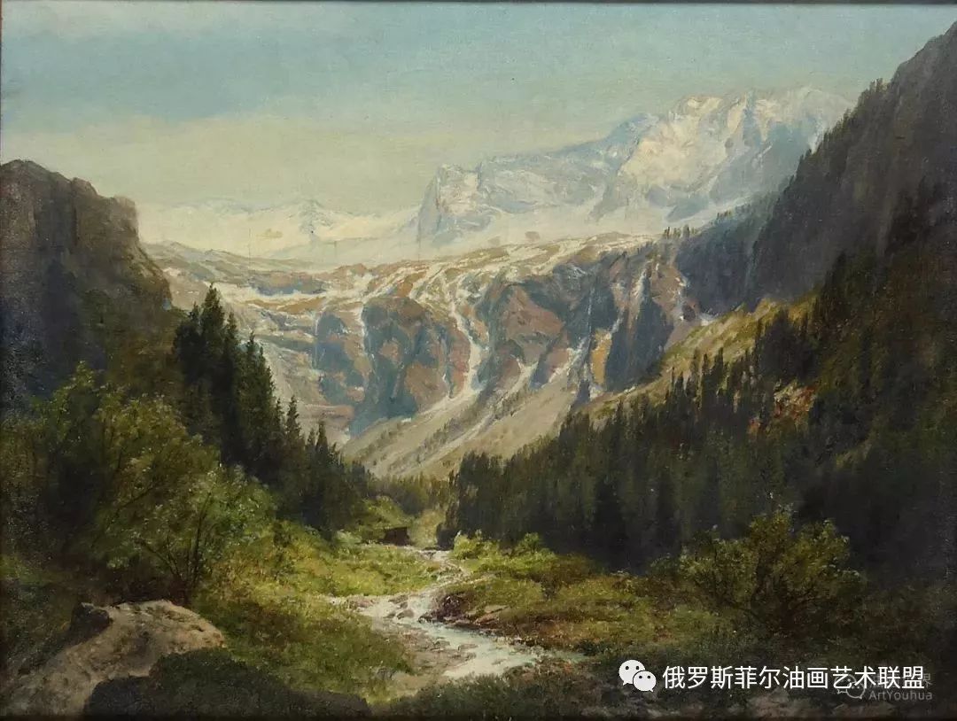 奥地利艺术家康拉德佩特里德斯风景油画作品欣赏