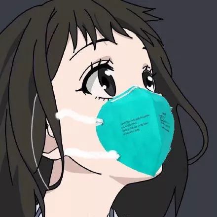 口罩头像春天来了一切都会好的