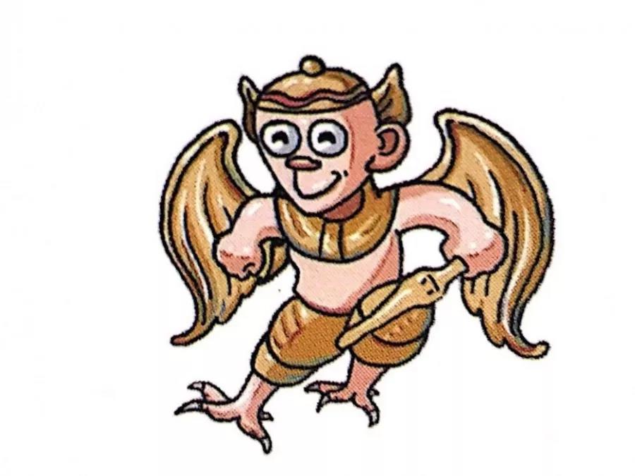 人物:骑凤仙人特点:老顽童,爱吃又爱玩.