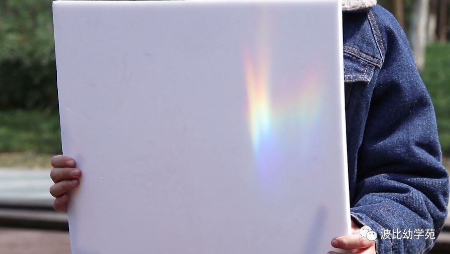 手电水镜子彩虹实验图片