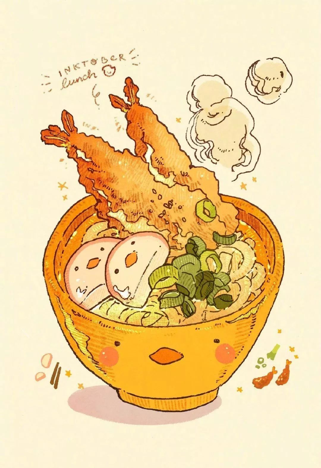 鉴赏卡哇伊的日系风格美食插画太萌了