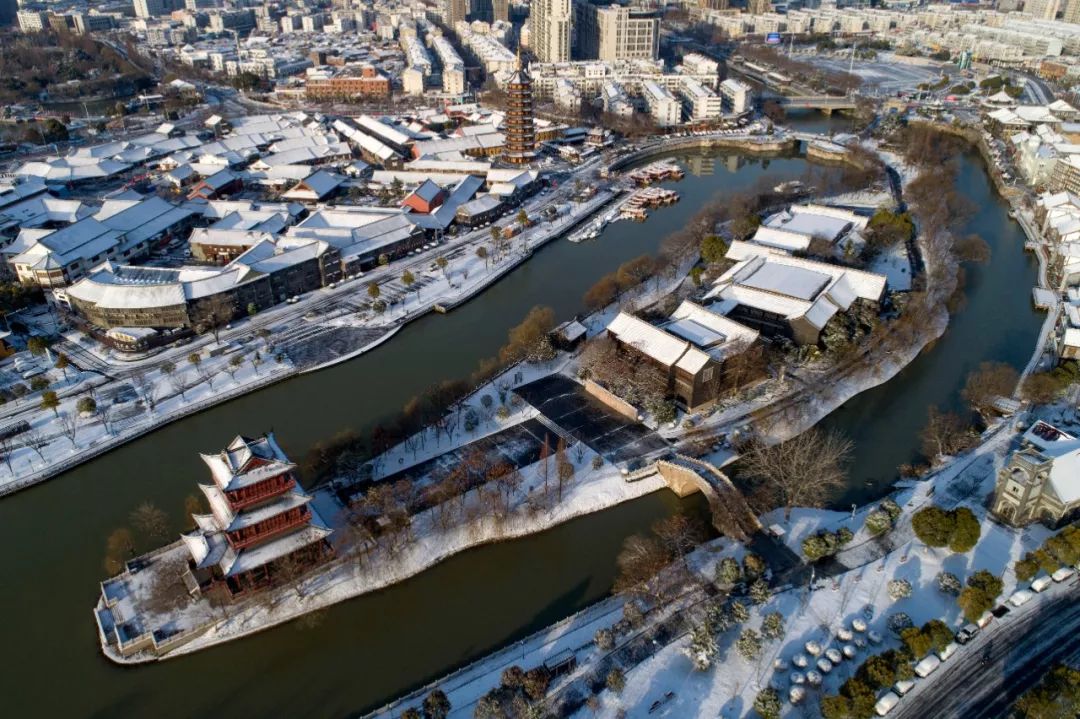 本周气温直升20怀念雪中的淮安航拍组图来袭
