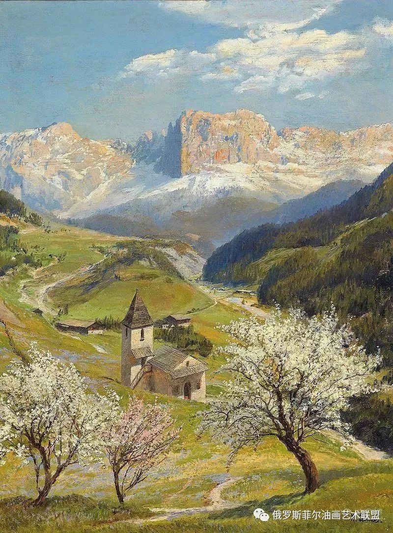 欧洲油画风景景色图片