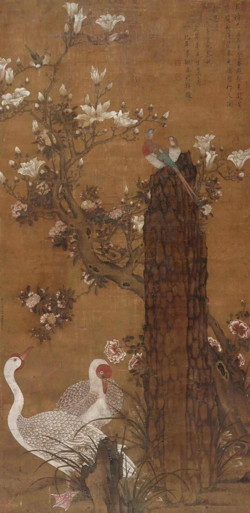 五代画坛父子:黄筌、黄居寀花鸟作品_成都