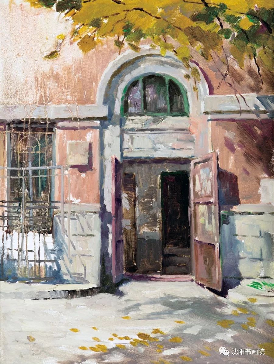 巩文德 故宫继思斋 50x60cm 油画↓巩文德 故宫文溯阁 60x50cm 油 
