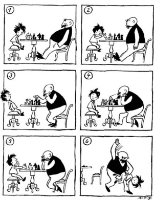 根据德国著名漫画家卜劳恩的漫画《父与子》,从小学生作文训练的角度