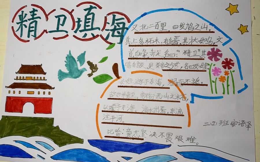 二年级重点推荐阅读了《精卫填海》《来杯茶吗》《故事堆里长出数学啦