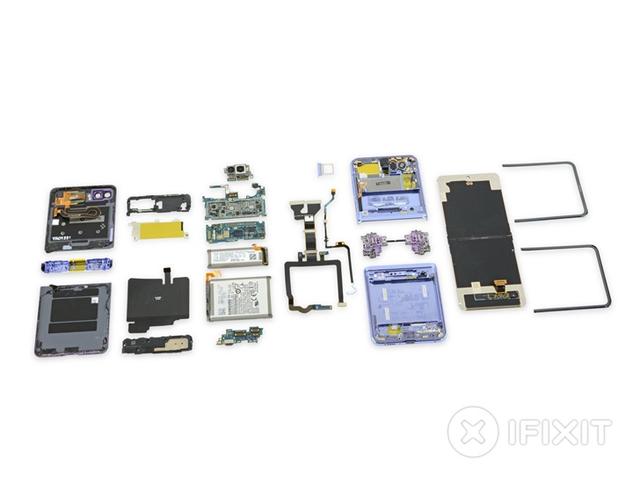 ifixit拆解三星zflip折叠屏手机勿撕保护膜屏幕隐患令人堪忧