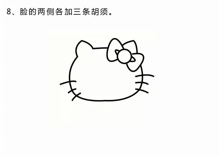 幼儿简笔画:可爱的 hello kitty