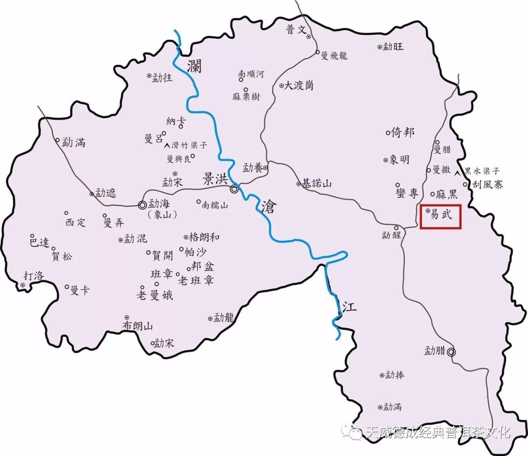 易武茶山地图高清图片