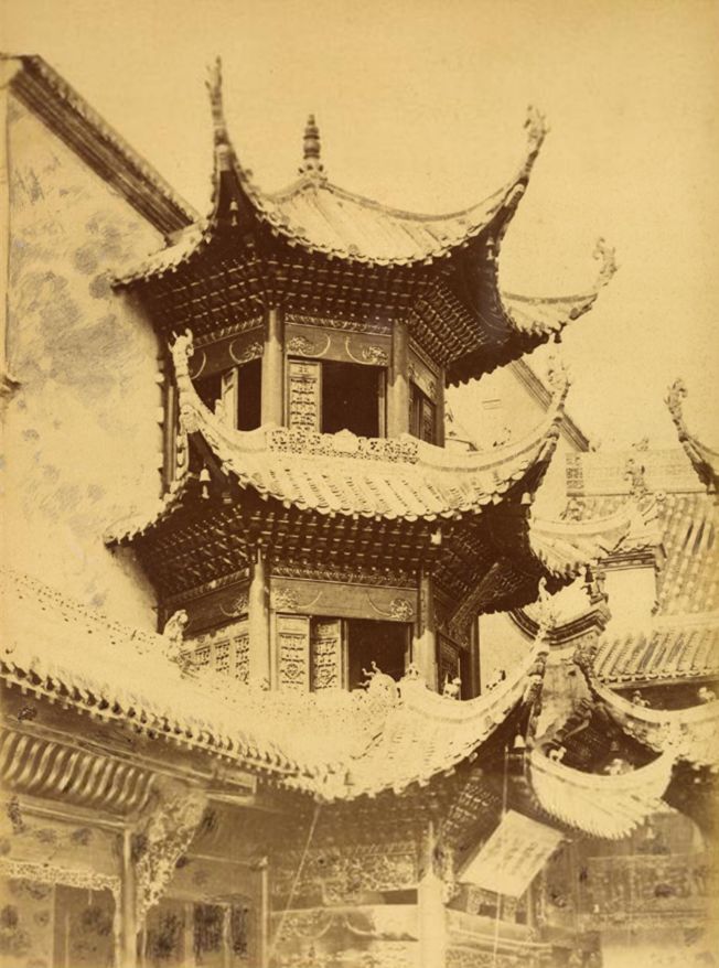 省,汉口,1874年武汉,黄鹤楼真迹(始建于三国223年,终毁于光绪1884年)