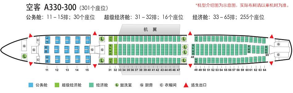 此外,空客a350也是大型宽体机b747,一共有365个座位