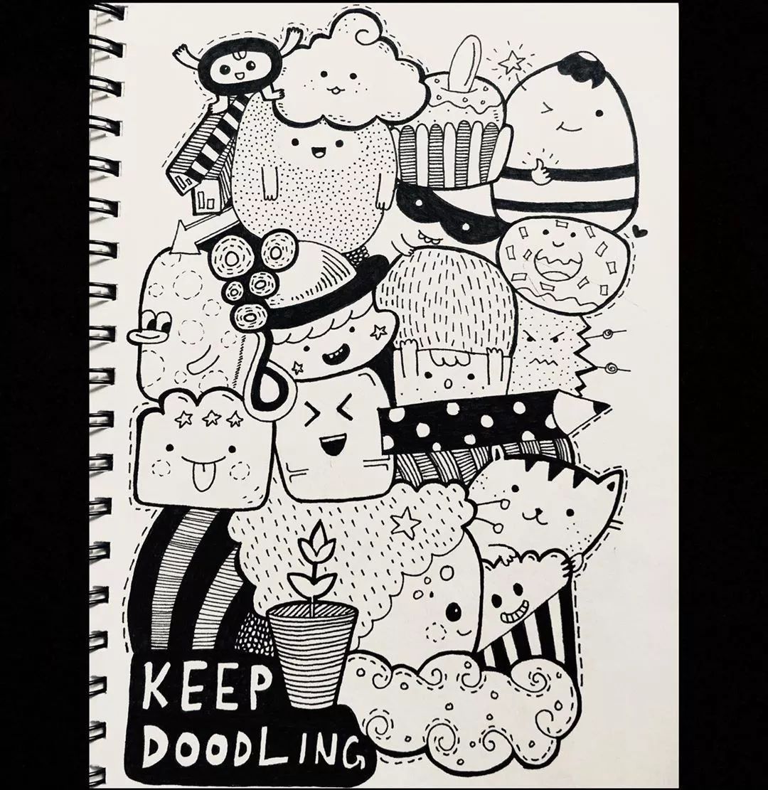 简单的线条,超萌的简笔画