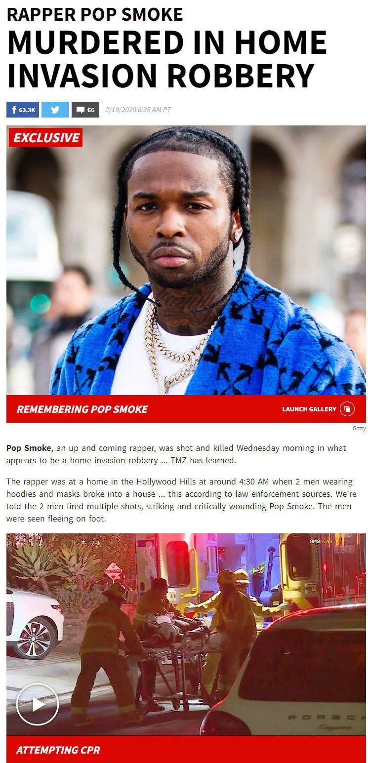 rippopsmoke遭入室抢劫被枪杀案件起因众说纷纭