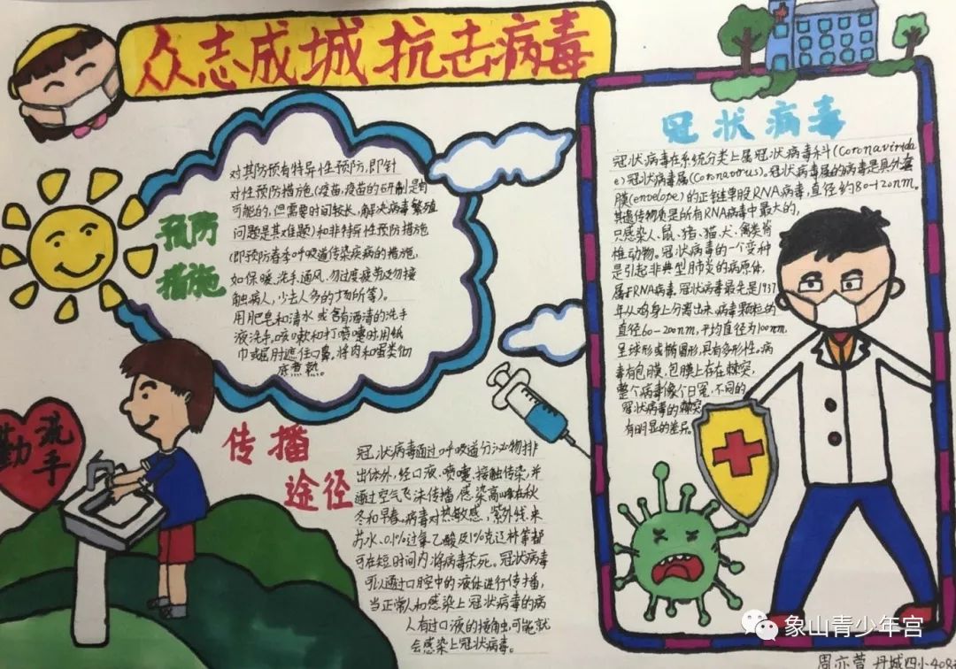 象上吧红领巾丨象山青少年抗击疫情画报制作优秀作品展六