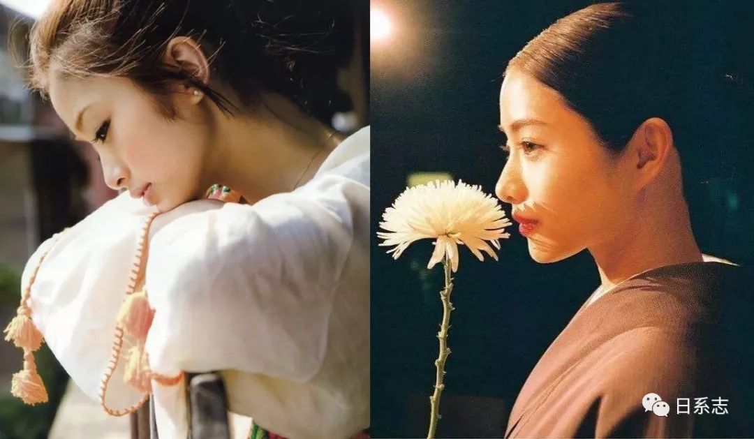 也因为这样,很少看到上户彩完全侧面的照片,相反石原里美就很游刃有余