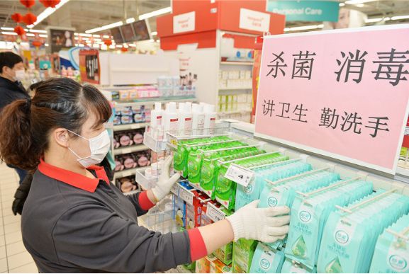 文明实践防控疫情超市防疫确保安全