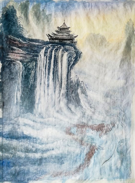 绘画教程37五步教你画仙境山水画