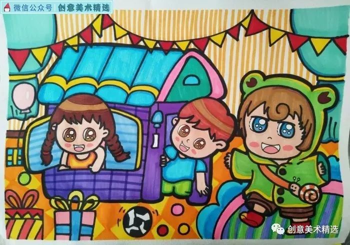 干货来啦30张创意儿童画作品拯救画画缺灵感的你