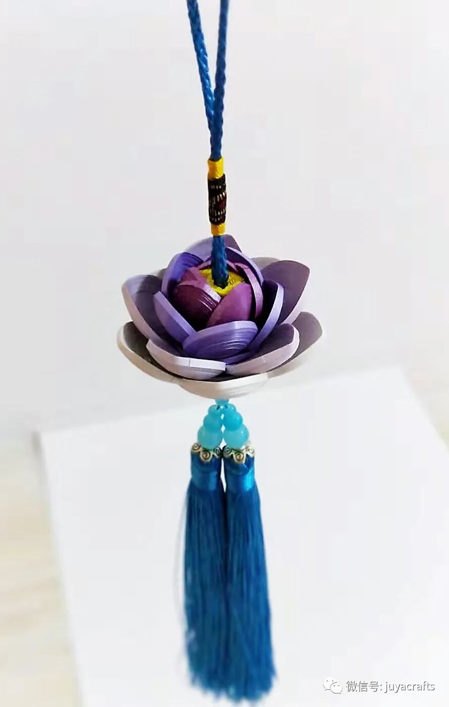 教程实录幸福喵星人衍纸轮式坦克风铃草挂饰宝莲挂件