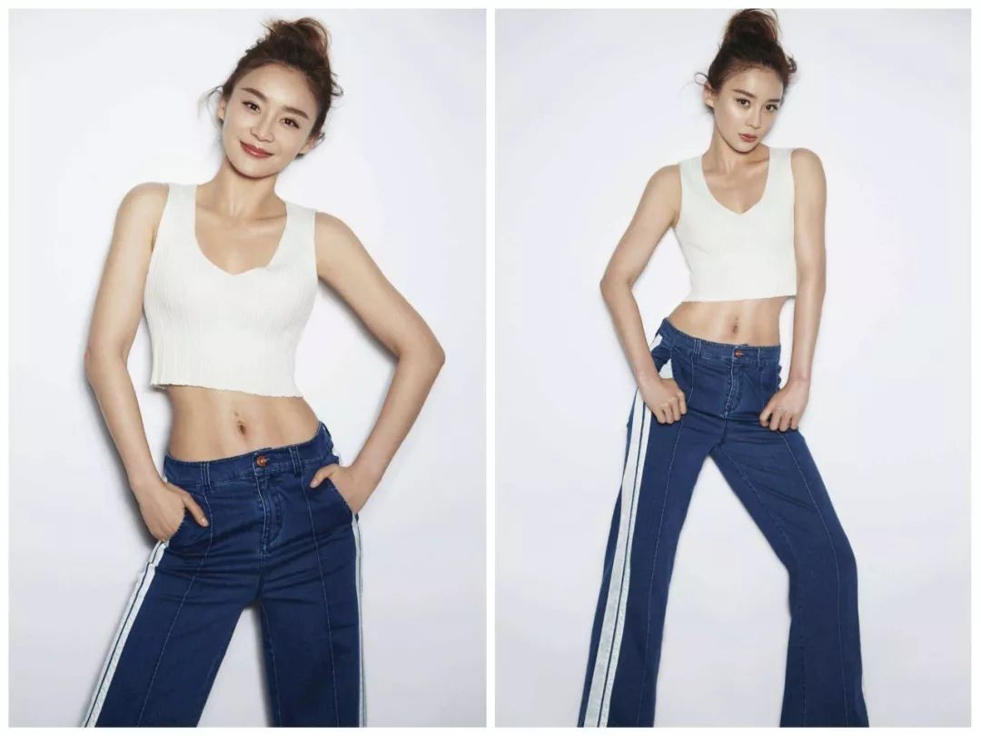 比如,袁姗姗,体重有108斤,但体脂率仅10%,拥有马甲线,a4腰,性感又健康