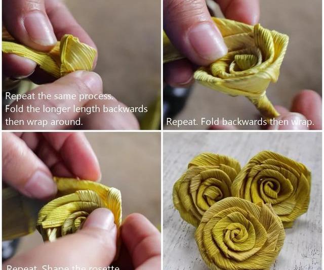 玉米叶真能玩出花来在手工爱好者眼里任何材质都能做手工