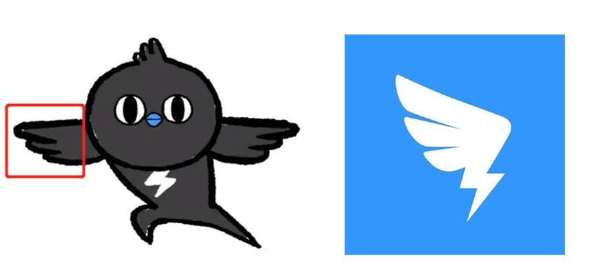 钉钉的logo设计灵感来源蝙蝠官方这是燕子的翅膀