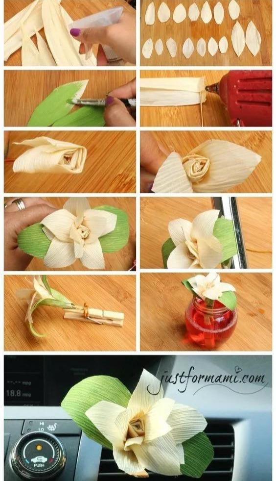 玉米叶真能玩出花来在手工爱好者眼里任何材质都能做手工