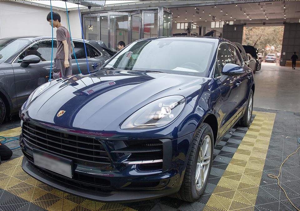 2020款保时捷月光蓝macan贴xpel隐形车衣