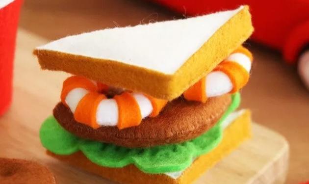 不织布做厨房美食玩具全是孩子爱吃的布艺手工附教程