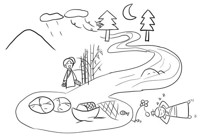 (上图为王维所著的《山居秋暝》)当背古文的时候,她是这样背的(上图为