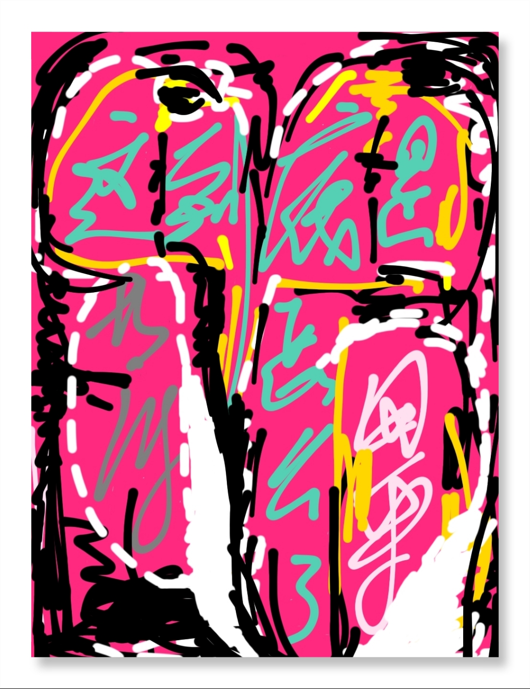 刘怡君手机涂鸦绘画作品欣赏