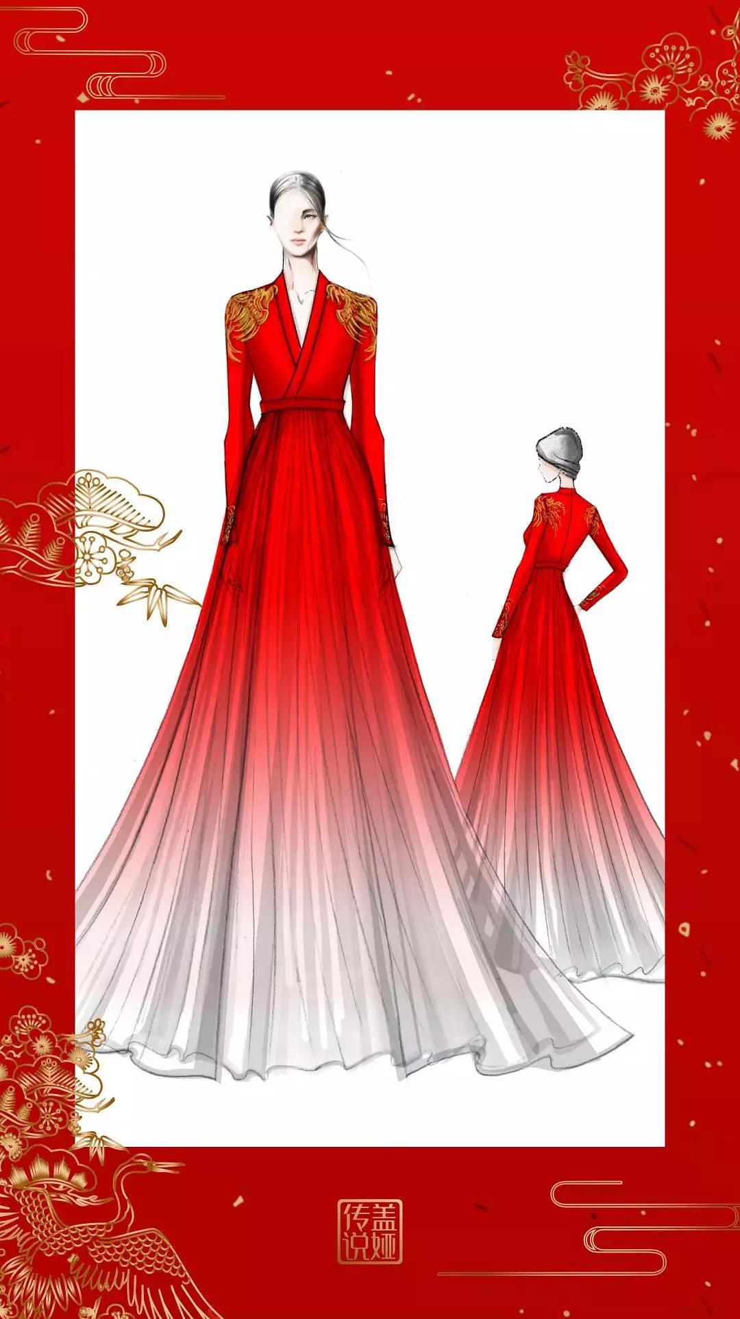 这套来自盖娅传说的华服的灵感来自"凤凰涅槃",名为"旭凤涅槃".