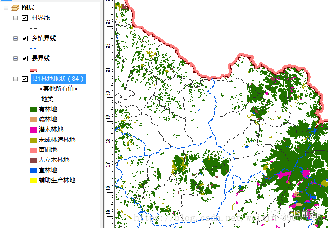 arcgis中林业专题图的制作