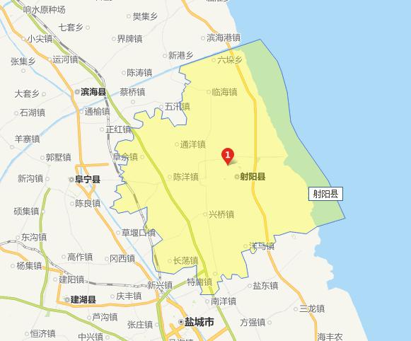 江苏射阳县地理位置图片