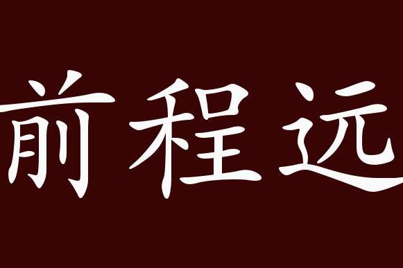 原创 前程远大的出处,释义,典故,近反义词及例句用法   成语知识