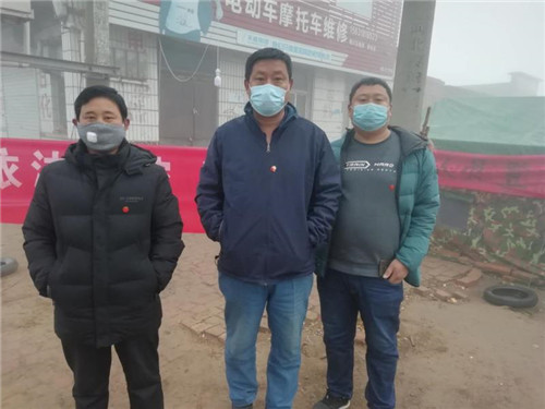 河北景县安陵镇王沙窝村干群同心战疫情