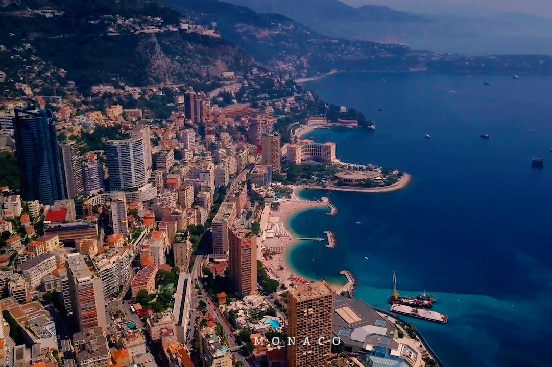 航拍摩纳哥,背山面水而建,好风水,国民极其富裕